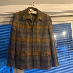 VTG RALPH LAUREN ZIP POCKETS PLAIN ZIPPER FRONT WARM TONES JACKET WOOL SIZE 6